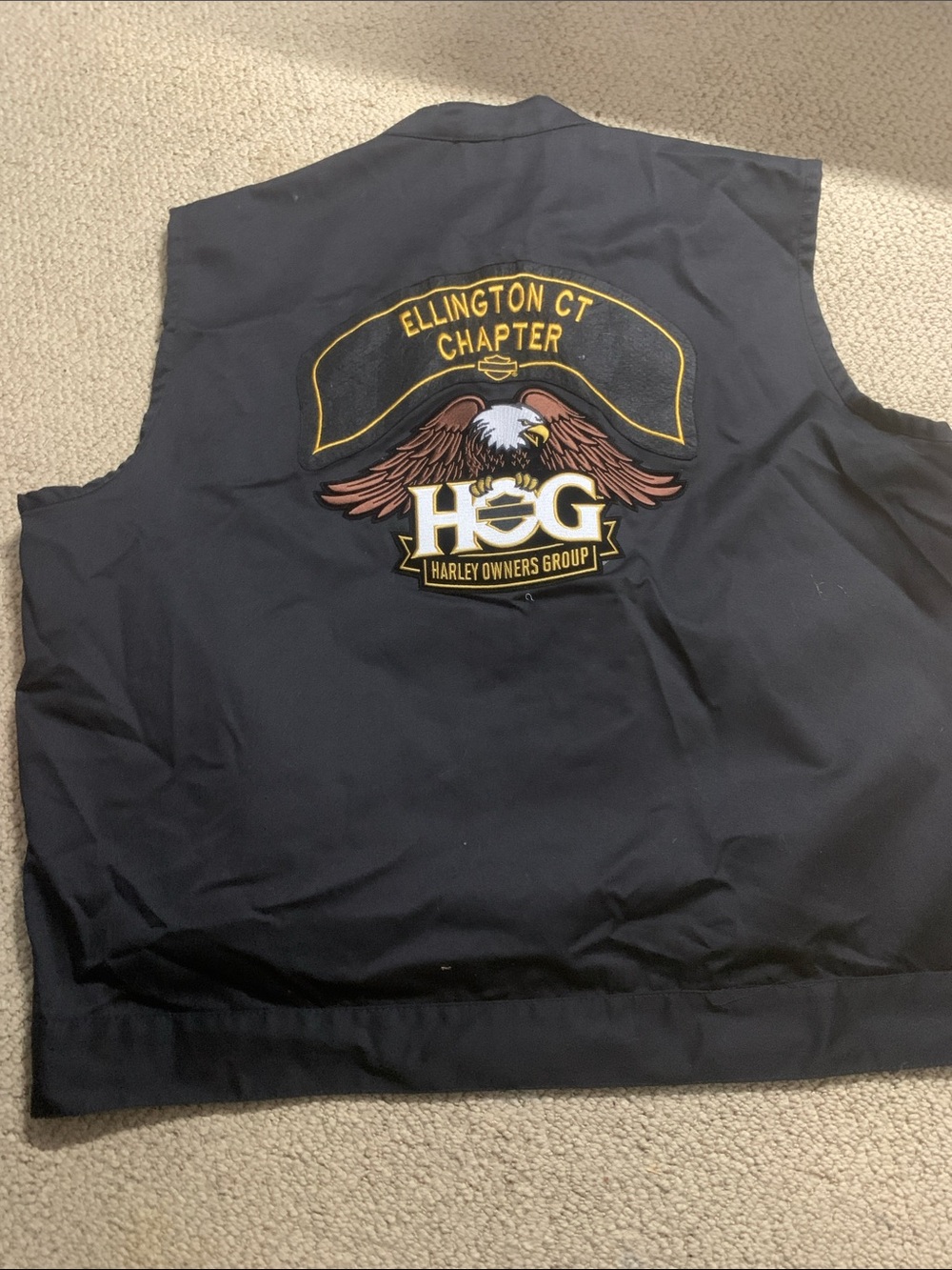 Harley-Davidson Black H.O.G. Ellington CT Chapter Vest